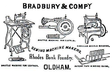 Bradbury sewing machine ad.