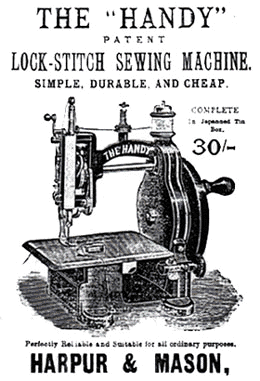 ad. for The "Handy" sewing machine.