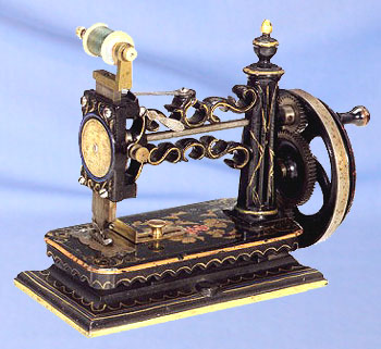 Shaw & Clark's "Skinny Pillar" sewing machine.