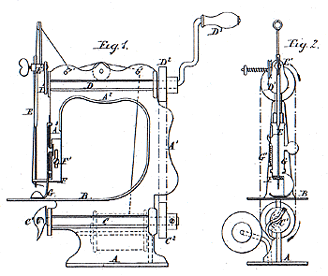 miniature sewing machine - Oliver patent.